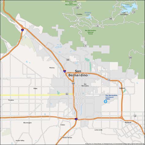 San Bernardino Map [California] - GIS Geography