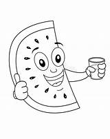 Cartoon Watermelon Slice coloring Page  Download Print Or Color sketch template