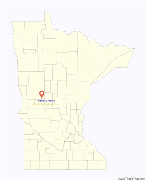 Map of Parkers Prairie city