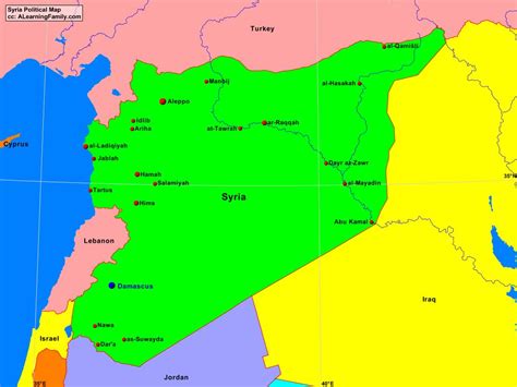 Syria Political Map - A Learning Family