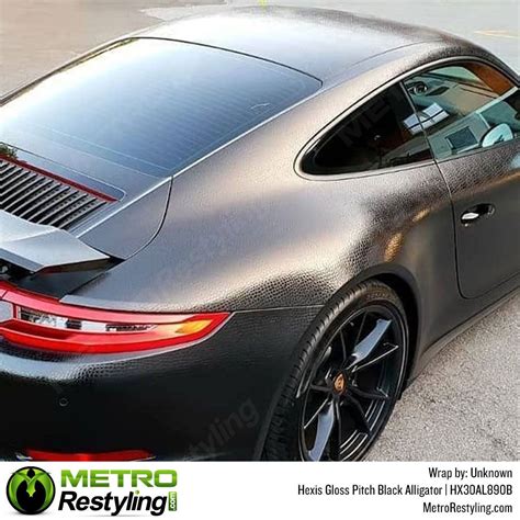 Hexis Gloss Pitch Black Alligator Vinyl Wrap | HX30AL890B | Vinyl wrap ...