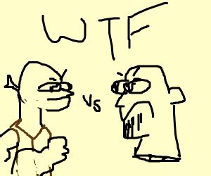 Shrek vs thanos - Drawception