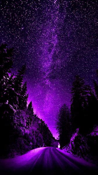 Purple Night Sky Wallpaper