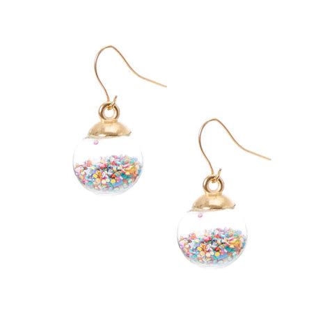 Rainbow Confetti Shaker Drop Earrings | Claire's US