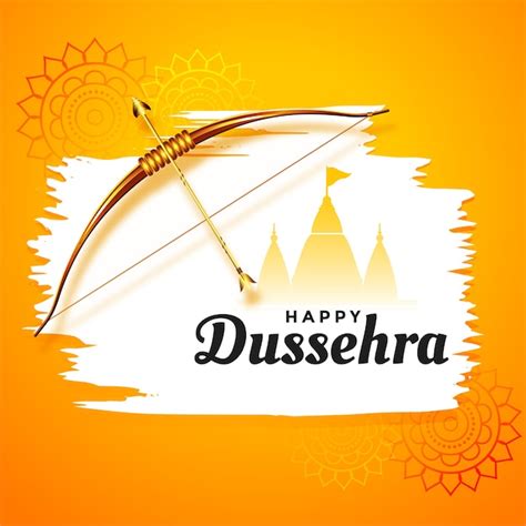 Free Vector | Happy dussehra hindu festival wishes card design