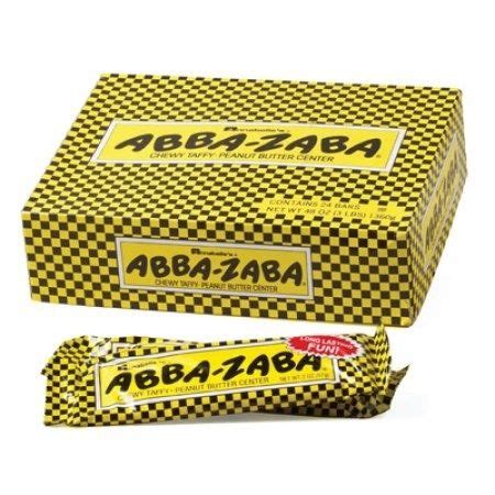 Abba-Zabas, taffy bars with a peanut butter center that get perfectly ...