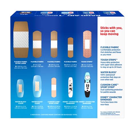 Band-Aid Brand Adhesive Bandage Family Variety Pack, Assorted Sizes ...