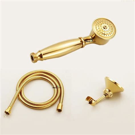 Brass PVD TI Golden Telephone Hand Held Shower Head Antique Gold Copper ...