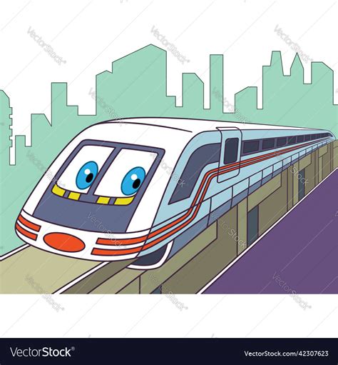 Electric Train Clipart Vector