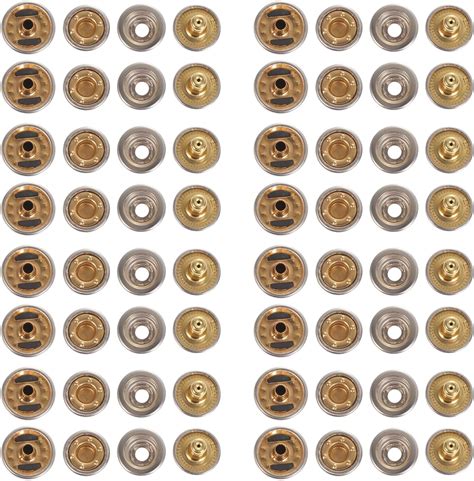 Amazon.com: TEHAUX 30pcs Brass Buttons Coat Press Fastener Kit Leather ...