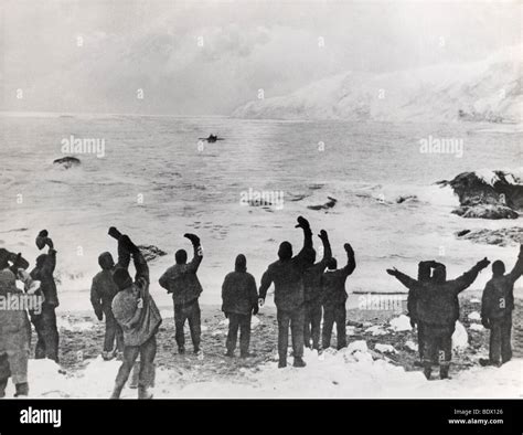 ERNEST SHACKLETON "The boat James Caird leaves Elephant Island ...