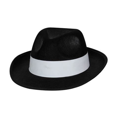 Black and White Gangster Hat | 1920's | Trilby | Fedora | Pageant Party