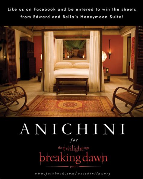 The ANICHINI Breaking Dawn Honeymoon Suite Sheets Raffle - ANICHINI Media