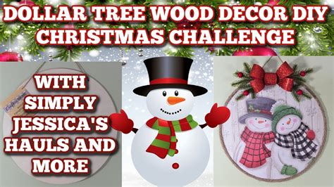 DOLLAR TREE WOOD DECOR DIY CHRISTMAS CHALLENGE WITH SIMPLY JESSICA'S HAULS AND MORE - YouTube