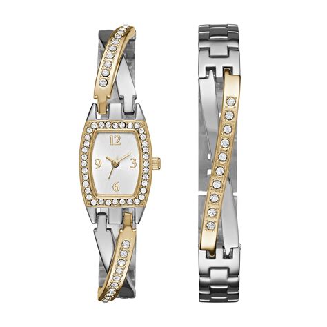 Women's Two Tone Watch Set