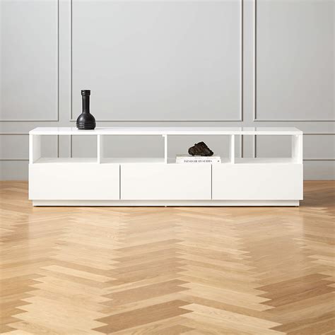 Chill Large White Media Console + Reviews | CB2