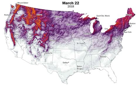 Analysis | This map shows every inch of snow that fell on the lower 48 ...