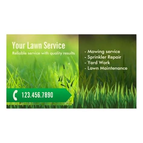 Lawn Care Business Cards / Lawn Service Business Cards The Lawn ...