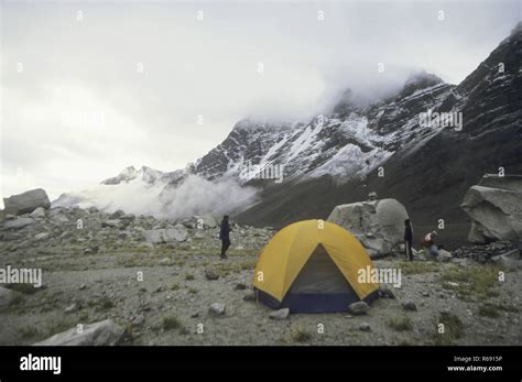 Tent at kinnaur kailash trek, Kinnaur Kailash, Kinnar Kailasha, himachal pradesh, india, asia ...