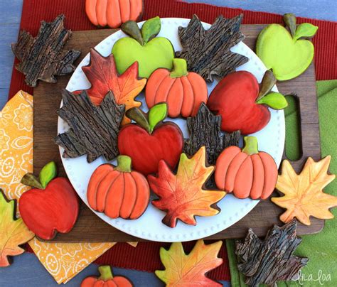 How to Make Decorated Textured Fall Cookies with Video Tutorial