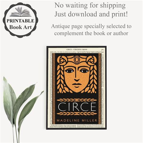 Printable 'circe' Book Cover Art Print Greek - Etsy