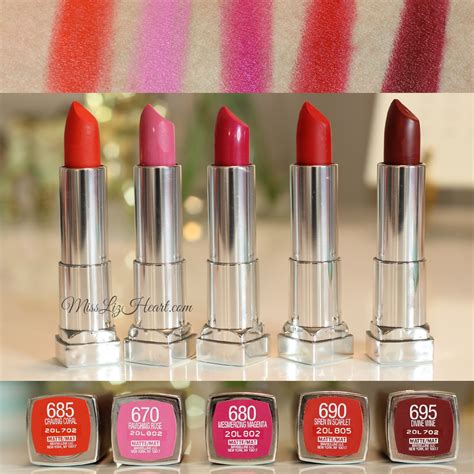 Miss Liz Heart: New Maybelline Color Sensational Creamy Matte Lipstick Swatches & Video Review