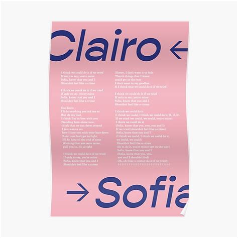 Clairo Lyrics Posters | Redbubble