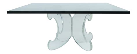 Mid-Century Modern Lucite Coffee Table W/ Square Glass Top | Lucite coffee tables, Table, Glass top