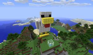 Minecraft Chicken Statue 01 (Night) by lucius-amereulius on DeviantArt