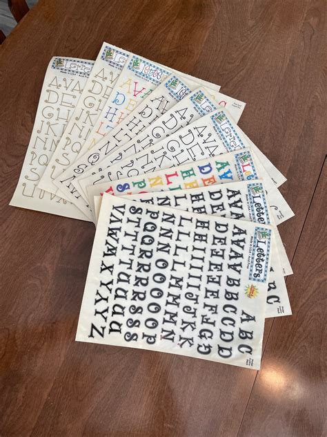 Vintage Provo Craft Letters and Numbers Sticker Sheets, Scrapbooking ...