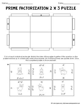 Prime Factorization Activities - Low Prep Prime Factorization Games, Puzzles...