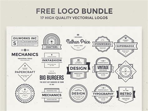 17 Free vintage logos - Freebiesbug