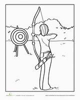 Archery Coloring Pages To Print sketch template