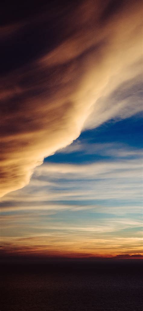 Cloud sky rainbow sunset iPhone X Wallpapers Free Download