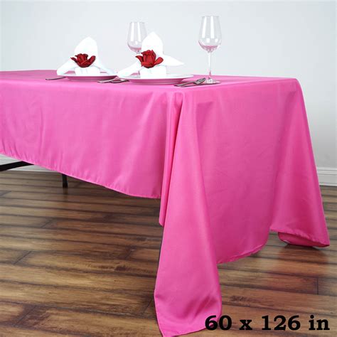 60" x 126" Polyester Rectangular Tablecloth Wedding Catering Table ...