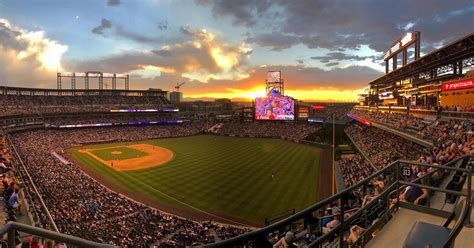 Sunset at Coors Field - Diamondbacks @ Rockies Saturday June 9th : mlb