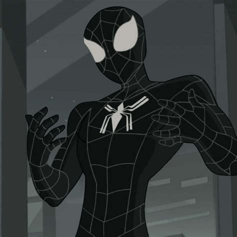 Download All-Black Cartoon Spiderman PFP Wallpaper | Wallpapers.com