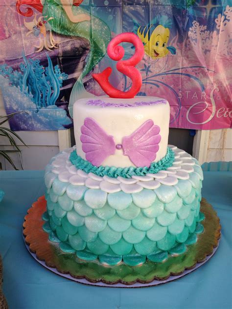 Little Mermaid cake. Birthday ideas. Girls parties. Decorations. | Little mermaid cakes, Little ...