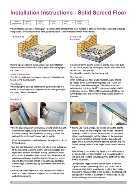 Solid screed installation instructions by Uponor UK - Issuu