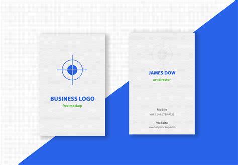 Vertical Business Card Mockup Free 2023 - Daily Mockup