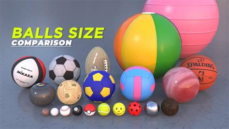 Balls Size Comparison | Sport balls size comparison in 3D - YouTube