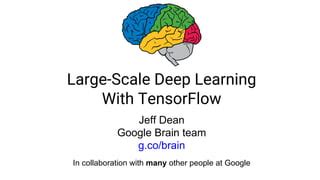 Large-Scale Deep Learning With TensorFlow: Understanding Data at Google | PPT