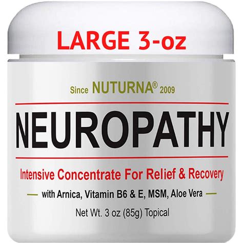 Fast-Acting Neuropathy Nerve Relief Cream - Max Strength Large 3 oz