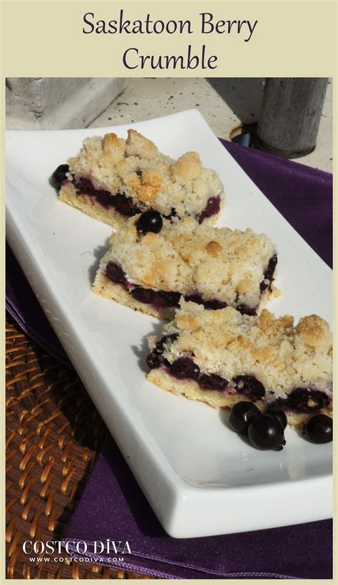 Saskatoon Berry Crumble | Costco Diva | Recipe | Berry crumble, Saskatoon recipes, Berries recipes