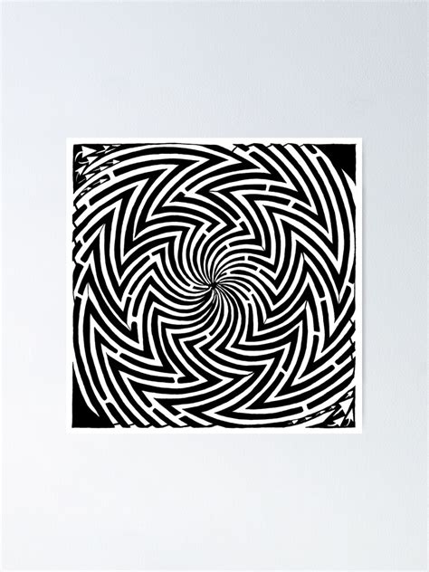 "Optical Illusion Maze" Poster by mazes | Redbubble