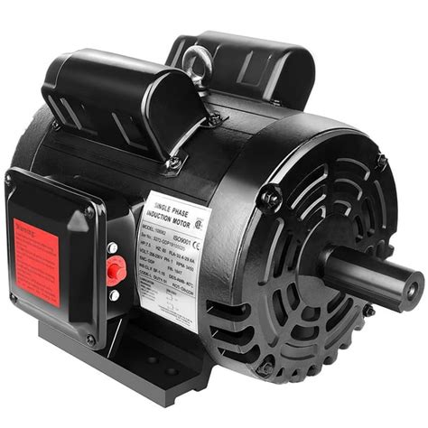 7.5 HP Air Compressor Motor Single Phase Electric Motor 3450RPM 208V-230V 2Pole 1-1/8"Shaft ...