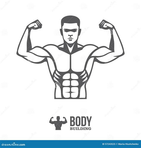 Bodybuilder stock vector. Illustration of vector, symbol - 57243525