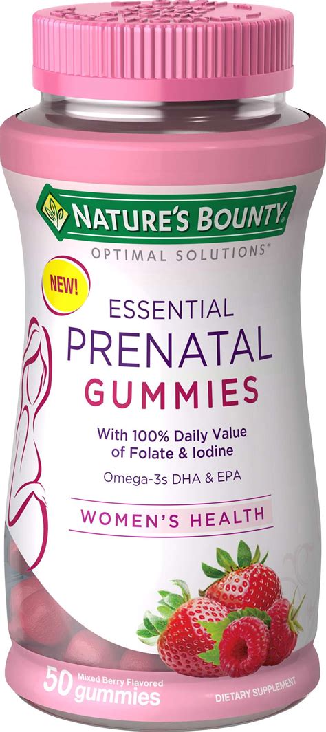 Nature's Bounty Optimal Solutions Essential Prenatal Gummies, 50 Ct ...