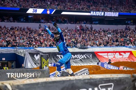 Haiden Deegan Wins First SX Feature and 'Ghost Rides' His Bike