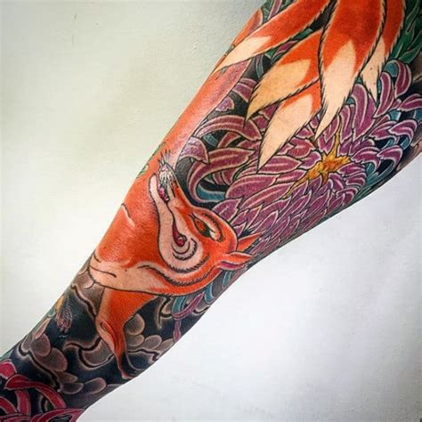 80 Kitsune Tattoo Designs For Men - Japanese Fox Ink Ideas